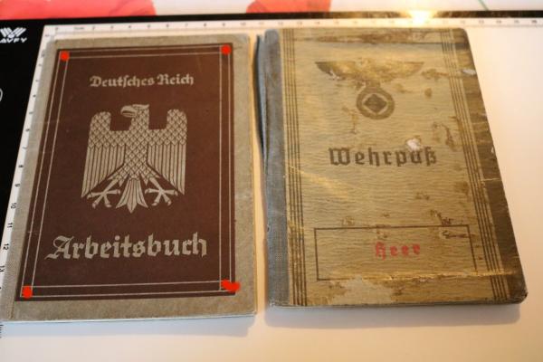 Military record and work book of a soldier